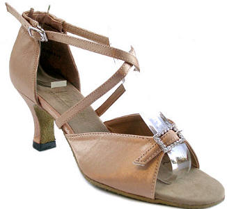 argentine tango shoes-Very Fine Dance Shoes- VF 1636-Brown Satin
