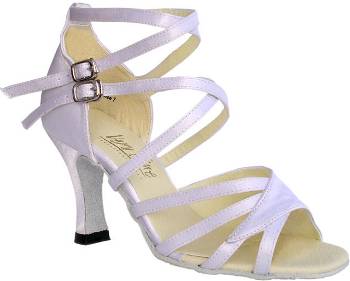 argentine tango shoes-Very Fine Dance Shoes-VF 1662b-White Satin