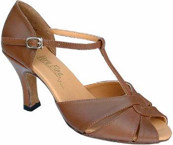 argentine tango shoes-Very Fine Dance Shoes-VF 6006-Coffee Brown Leather