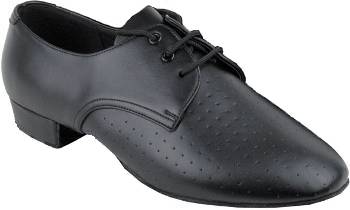 argentine tango shoes-Men's Very Fine Dance Shoes-VF 916103-Black Perforated Leather