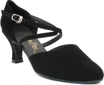 argentine tango shoes-Very Fine Dance Shoe-VF 9691-Black Suede (Nubuck)
