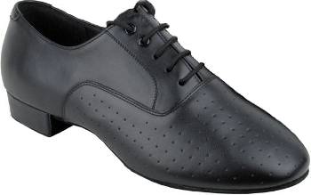 argentine tango shoes-Men's Very Fine Dance Shoes-VF C919101-Black Perforated Leather