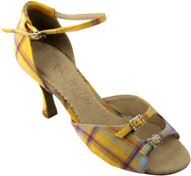 argentine tango shoes-Very Fine Dance Shoes-VF Sera 1620 (adjustable)-Yellow and Stone