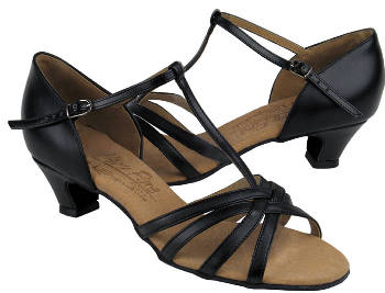 argentine tango shoes-Very Fine Dance Shoes- VF S9235-Black Leather 1.3` cuban